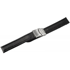Curea Ceas Piele Naturala Neagra Deployant 16mm - 24mm 816210100116 - Img 2