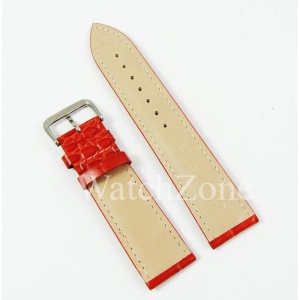 Curea Ceas Piele Rosie Cu Imprimeu Crocodil 12mm - 26mm - Img 2