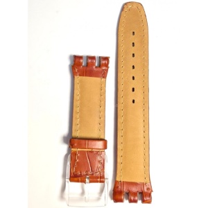 Curea Ceas Premium – Piele Naturală Maro, Imprimeu Șarpe, 21mm SW23MM - Img 2