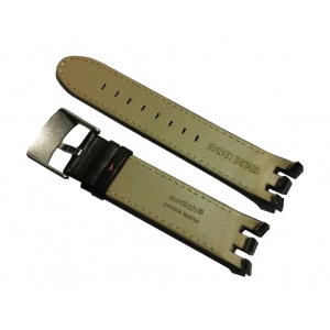 Curea Ceas Swatch Piele Naturală Maro 21mm WZ2582 - Img 2