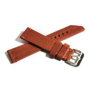 Curea de ceas Anti-alergica maro din piele naturala 20mm, 22mm, 24mm - WZ4176 - Img 2