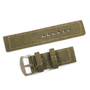 Curea de ceas Bej din material textil 24mm WZ4926 - Img 2