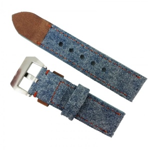 Curea de ceas din piele naturala - BlueJeans Light - 24 mm WZ2866 - Img 2