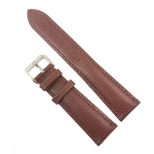 Curea de Ceas din Piele Naturală Maro – Imprimeu Șopârlă – 12-24 mm – Peste 60 de Proceduri – Interior Piele de Capră