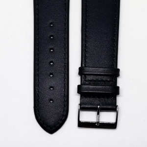 Curea de ceas din piele naturala Neagra - 20mm, 24mm - C3124 - Img 3