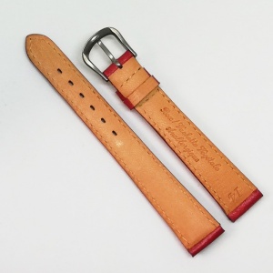 Curea de ceas din piele naturala rosie - 12mm, 14mm - C2991 - Img 4