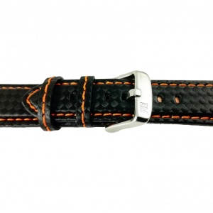 Curea de ceas Neagra din material textil si piele naturala Morellato - 20mm, 22mm, 24mm A01U3586977886CR - Img 2