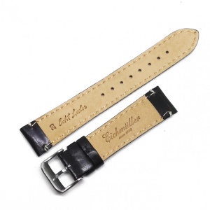 Curea de ceas Neagra din piele naturala - 18mm, 20mm - WZ3553 - Img 3