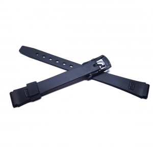 Curea de ceas Q&Q din silicon - Culoare Neagra - 12mm - Img 2
