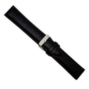Curea pentru ceas din piele ecologica neagra - 22mm, 24mm, 26mm - C2948 - Img 2