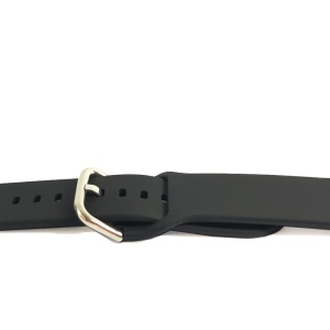 Curea pentru ceas Neagra din Silicon tip SmartWatch - 20mm, 22mm - Img 3