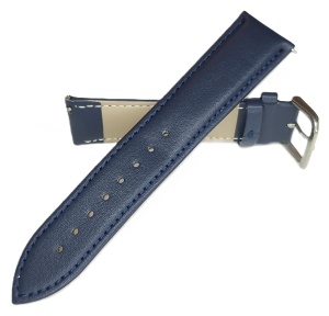 Curea Piele Naturală Bleumarin – 18/20/22 mm – Finisaj Semilucios – Cataramă Oțel - Img 4