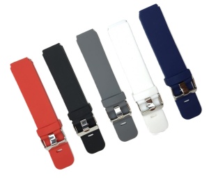 Curea Silicon Fin – 18/21 mm – Roșu, Alb, Bleumarin, Gri și Negru – Compatibilă Smartwatch