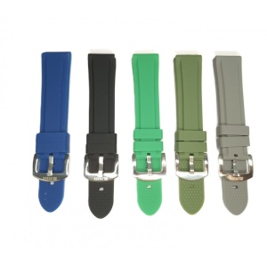 Curea Silicon Fin la Atingere pentru Smartwatch – 20 mm – 5 Culori – Lungime M – Cataramă Argintie - Img 6