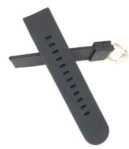 Curea Silicon Neagră Universală – 20/22 mm – Quick Release – Cataramă Oțel – Lungime M - Img 3