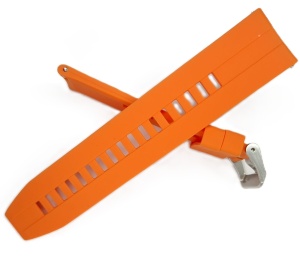 Curea SmartWatch Orange din Silicon – 20/22 mm – Textură Mată – Cataramă Inox – Telescoape Incluse - Img 3
