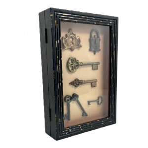 Cutie pentru Chei „Yanis” – Lemn Maro Întunecat, 20 × 30 cm WZ2223