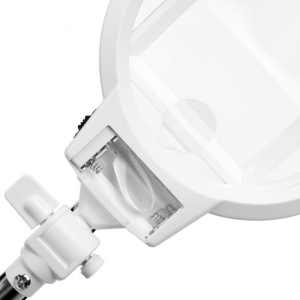 Lupă de Masă cu LED – 2,5X și 5X – Pliabilă – Mâini Libere – pentru Ceasornicărie, Modelism, Bijuterie – Albă - Img 5