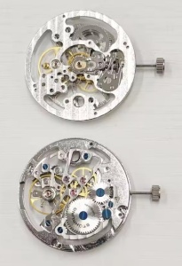 Mecanism Manual Dandong 7120 – Finisaj Auriu sau Argintiu – 32.8 mm – 3 Ace – Gol (Skelet) – Pentru Proiecte de Ceasornicărie - Img 2