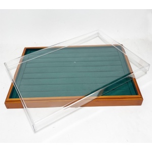 Organizator Inele și Bijuterii cu 8 randuri Si Geam Transparent WZ439 - Img 4