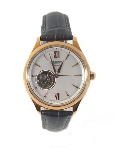 Orient Fashionable Automatic FDB0A003W0 – Ceas Damă – Mecanism Japonez 46A40 – 36 mm – Carcasă Roz-Aurie – Cadran Open Heart