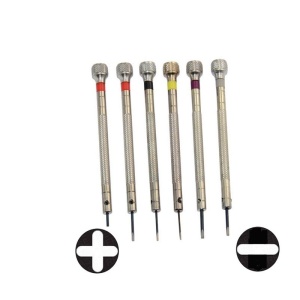 Set 6 Șurubelnițe de Precizie – 5 Plate + 1 Stelată – Oțel Inoxidabil – 0,80 – 1,60 mm