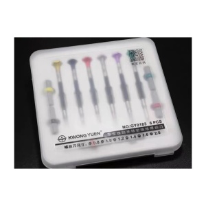 Set Șurubelnițe de Precizie Kwong Yuen GY0183 – 6 Dimensiuni – Rulmenți cu Bile – Pentru Orologerie și Micro-Mecanică - Img 2