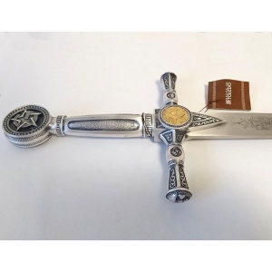 Spadă de Toledo cu Simboluri Masonice – Oțel Inoxidabil 77 cm – Made in Spain - Img 3