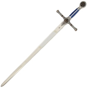 Spadă Masonică de Lux Silver – Marto Toledo – Oțel Inoxidabil 116 cm – Model 776 Albastră