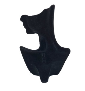 Suport / Bust Catifelat Negru pentru Bijuterii – 15x13 cm – Expozitor Inele, Cercei, Coliere și Pandantive - Img 4