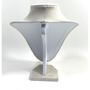 Suport / Bust Crem Catifelat pentru Coliere – Înălțime 23 cm WZ4864 - Img 2