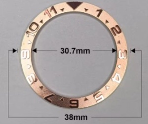 Bezel Compatibil Rlx Auriu-Roze – 38x30.7 mm