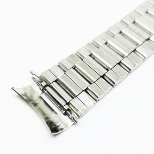 Brățară de ceas din oțel inoxidabil – Bicoloră – Finisaj mat – Capete curbate – 20mm / 22mm – Lungime 19cm – Închidere deployant - Img 2