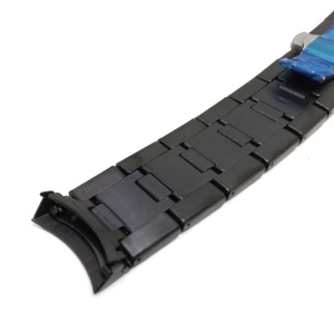 Bratara de ceas Neagra din Otel Inoxidabil - Capete Curbate - 24mm - WZ3784 - Img 2