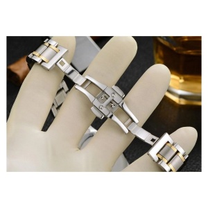 Bratara Metalica Bicolora cu Deployant 18mm 20mm 22mm 24mm WZ474 - Img 2