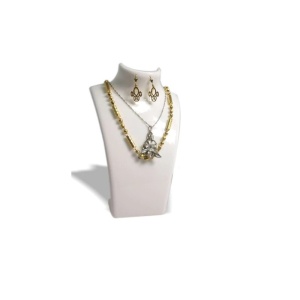 Bust expunere bijuterii acrilic transparent / alb / negru - Img 8
