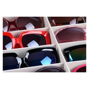 Casetă Ochelari 8 Spații – 2 Variante: Imprimeu Carbon / Negru – Geam Sticlă 3 mm - Img 6