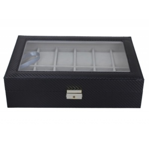Caseta pentru 12 ceasuri Black Carbon - WZ3448 - Img 3