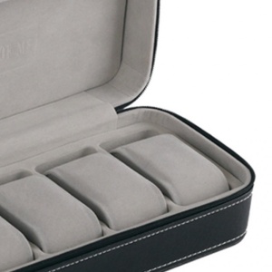 Caseta Transport Ceasuri Piele Ecologica Neagra 6 Spatii PU70 - Img 2