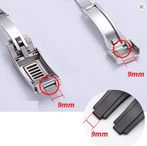 Cataramă Glide Lock 9 mm – Oțel Inoxidabil – Compatibilă Rolex Submariner, Daytona, GMT – Reglaj Fin - Img 3