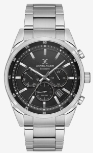 Ceas Bărbătesc Daniel Klein Exclusive DK.1.13663-1 – Oțel 43 mm – Cadran Negru – Multifuncțional – 3 ATM