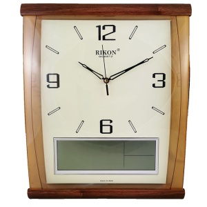 Ceas de perete analog și digital RIKON 13951LCD - Img 3