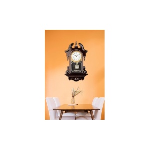 Ceas de Perete Vintage cu Pendul – Design Grandfather, Aspect Lemn - Img 3