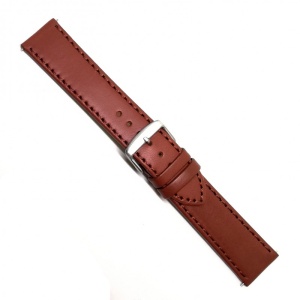 Curea Ceas „Deep Brown” 2T3 – Piele Naturală Maro cu Cusătură Asortată (18mm - 24mm) - Img 4