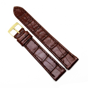 Curea Ceas „Fleurus Classic” – Piele Veritabilă de Vițel, Maro Închis (18mm - 24mm) - Img 1