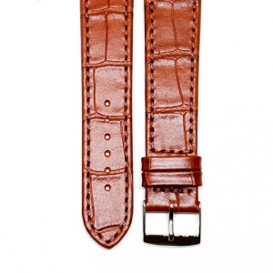 Curea Ceas „Fleurus Heritage” – Piele Veritabilă de Vițel, Maro Deschis cu Cataramă Aurie (16mm - 20mm) - Img 4
