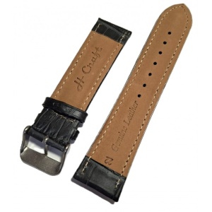 Curea Ceas „Slate Grey” 9C1-G – Piele Naturală, Cusătură Gri (18mm - 24mm) - Img 2