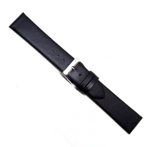 Curea Ceas „Smooth Onyx” 9XL16 – Piele Naturală Neagră, Fără Cusătură (10mm - 22mm) - Img 3