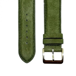 Curea Ceas „Suede Forest” – Piele Întoarsă Veritabilă, Verde Smarald (18mm - 20mm) - Img 2