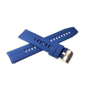 Curea Ceas Bleumarin din Silicon – 20/22 mm – Textură Mată – Cataramă Inox – Telescoape Incluse - Img 2